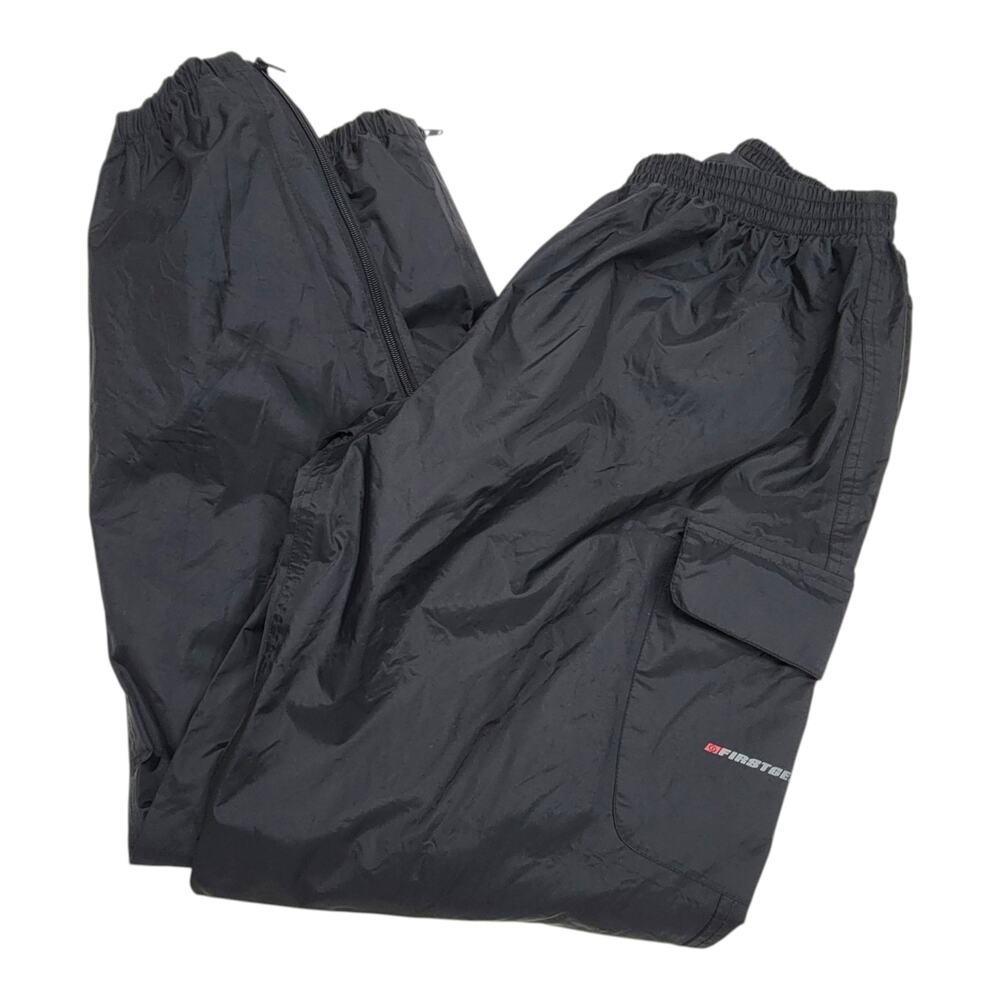 Firstgear Motorcycle Rain Pants Mens Large Black Waterproof Overpants Leg Zip